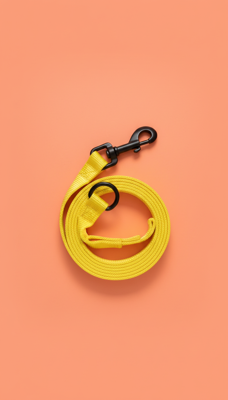 Pop Yellow leash with matte hardware