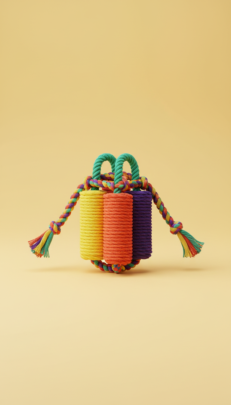 Firecracker rope tug toy