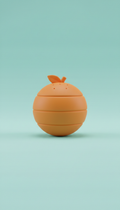 Sunny Tangerine silicone fetch toy