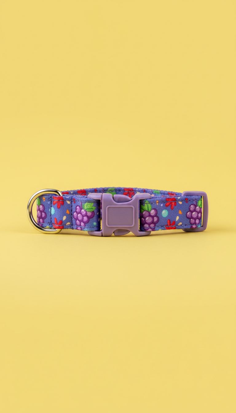 Grape Soda patterned cat collar